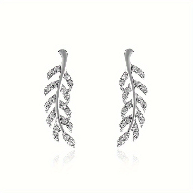 Hensleyra™ Elegant Leaf Earrings with Hollow Design and Gold Finish
