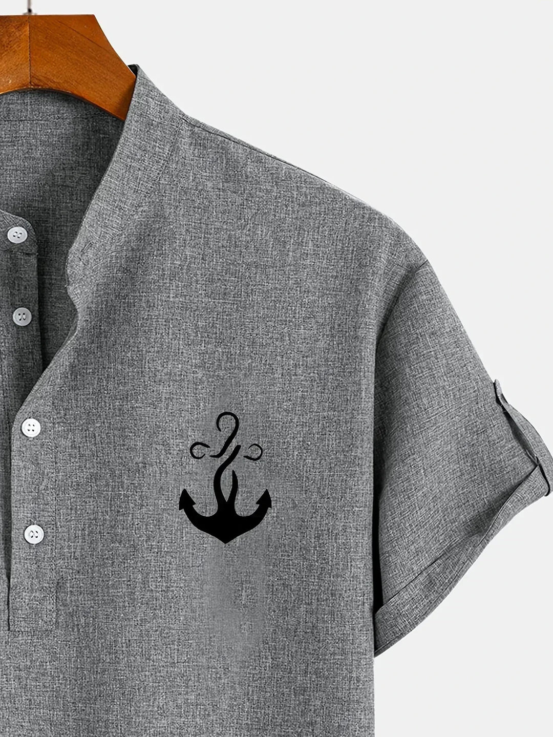 Hayes™ Elegant Short Sleeve High Neck Shirt