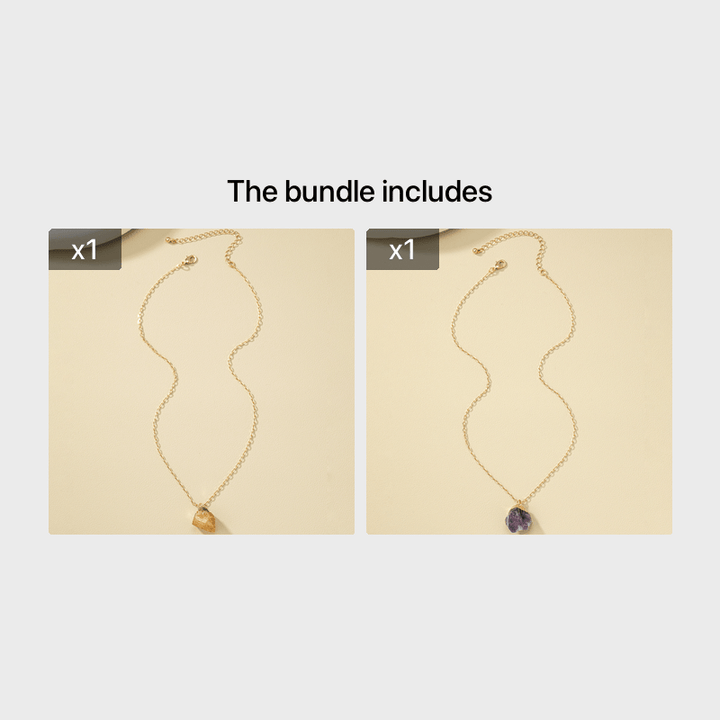 Taria™ Minimalist Necklace with Irregular Pendant Plated in 14K Gold