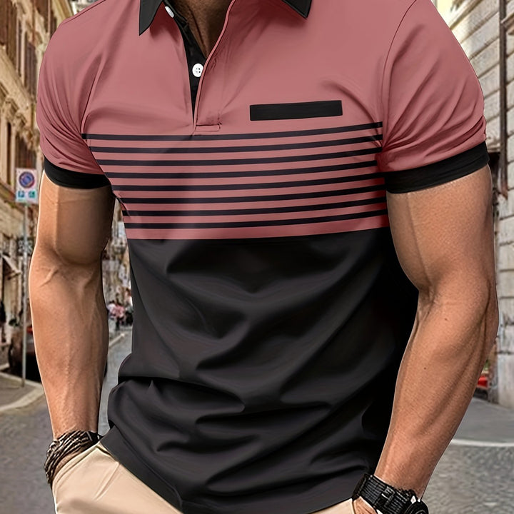 Korvexi™ Casual Short Sleeve Striped Shirt for Men
