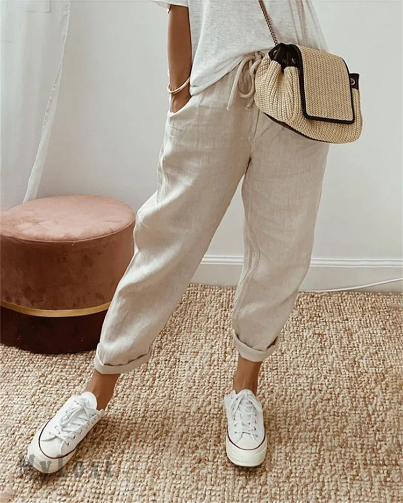 Dorevia™ Women's Comfortable and Lightweight Cotton and Linen Casual Pants