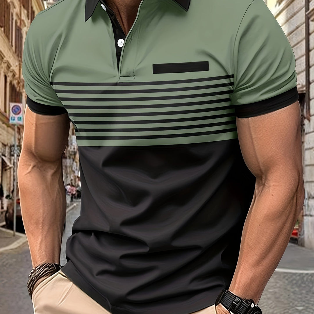 Korvexi™ Casual Short Sleeve Striped Shirt for Men