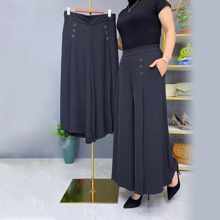 Nell™ Elegant Pleated Wide-Leg Pants