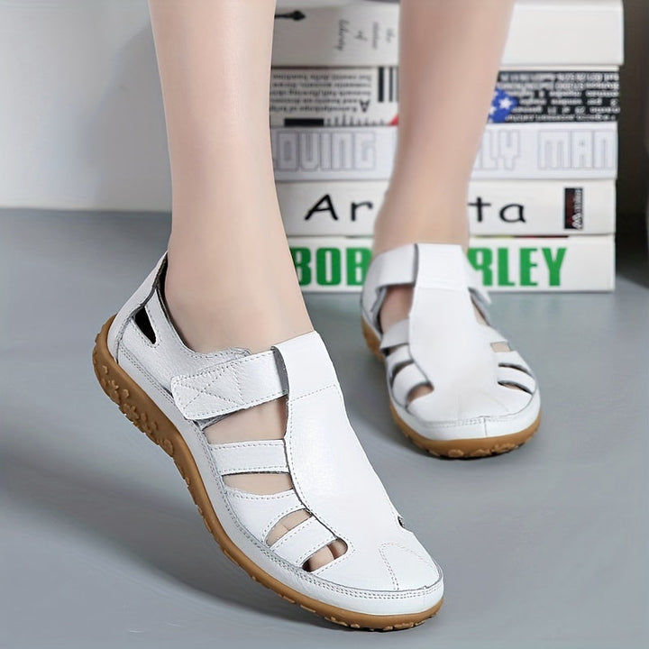 Norah™ Handmade Leather Moccasins with Soft Sole and Vintage Design
