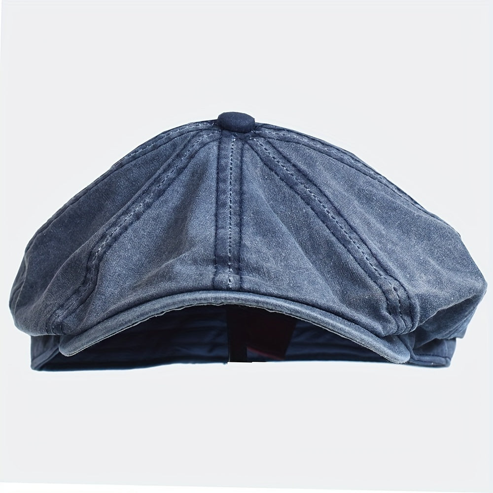 Kavento™ Vintage Cotton Octagonal Cap with Classic Visor