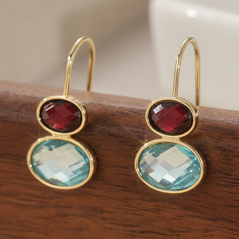 Perla™ Oval Hanging Earrings with Elegant Artisan Design
