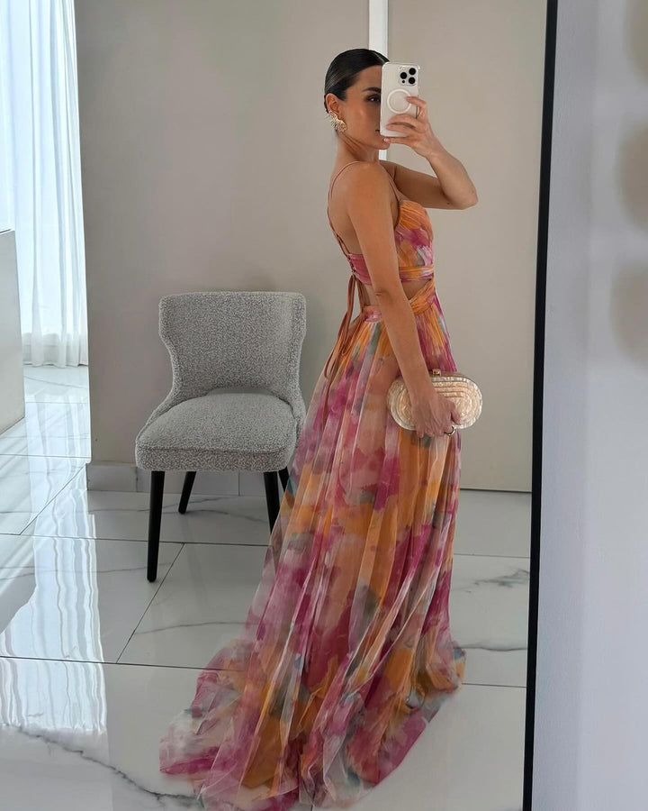 Orelavine™ Maxi Floral Dress Charming Elegant Style