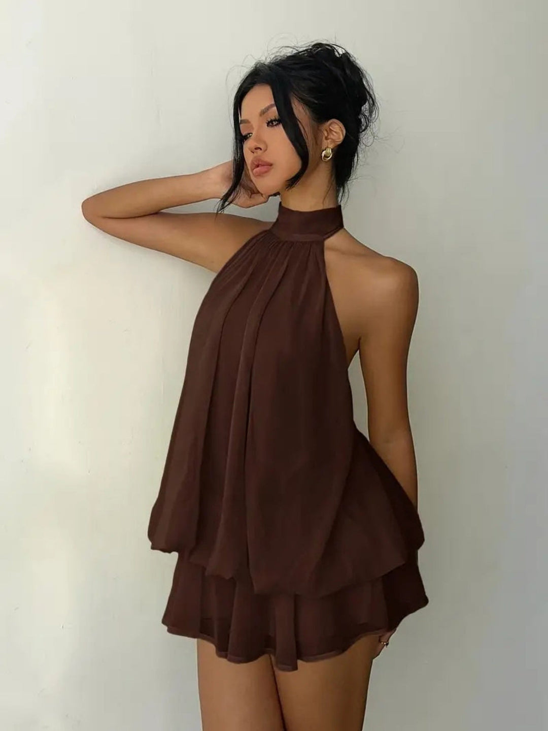 Meara™ Elegant Halter Dress for Summer Vacations