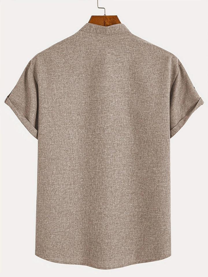 Hayes™ Elegant Short Sleeve High Neck Shirt
