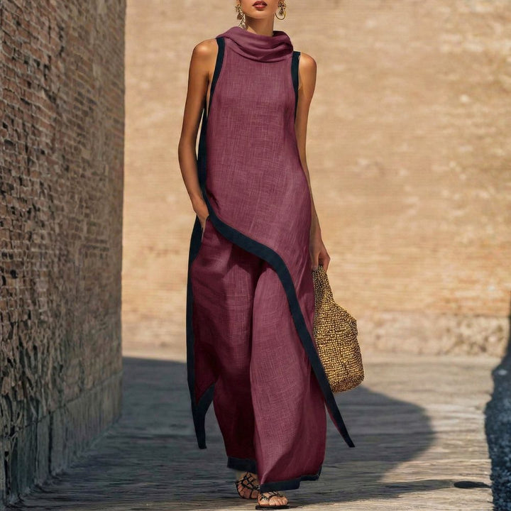 Cressa™ Elegant Linen Set with Blouse and Relaxed Fit Pants