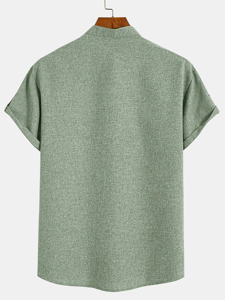 Hayes™ Elegant Short Sleeve High Neck Shirt
