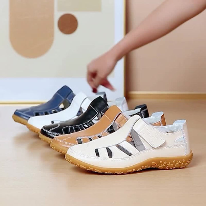 Norah™ Handmade Leather Moccasins with Soft Sole and Vintage Design