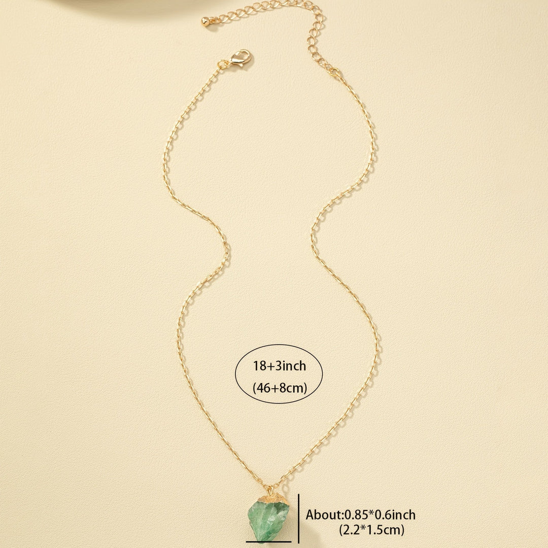 Taria™ Minimalist Necklace with Irregular Pendant Plated in 14K Gold