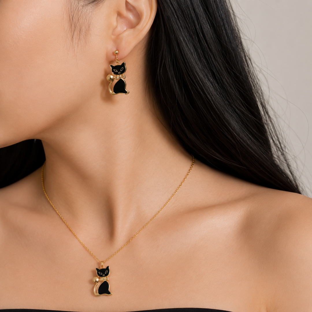 Elin™ Black Cat Chic Earrings