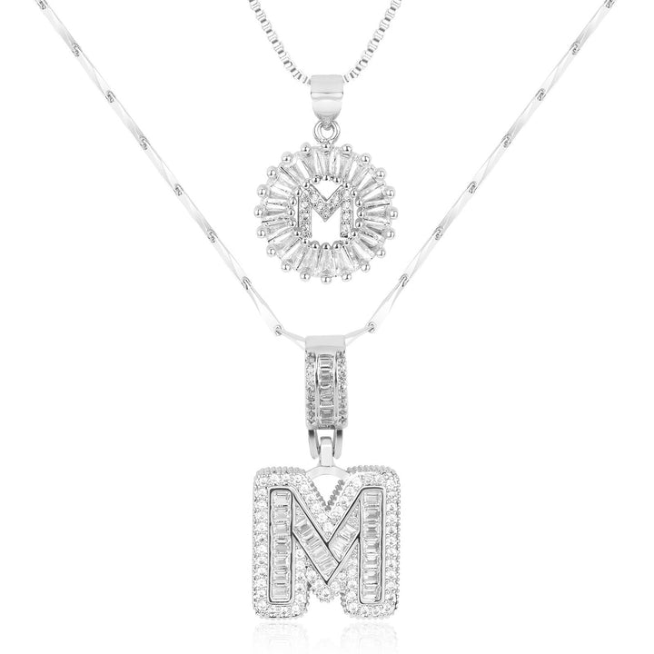 Primrose™ Initial Letter Necklaces with 14k Diamonds (2 pieces)