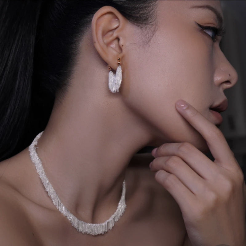 Ursa™ Earrings, Necklace, Bracelet with Cascading Fringe