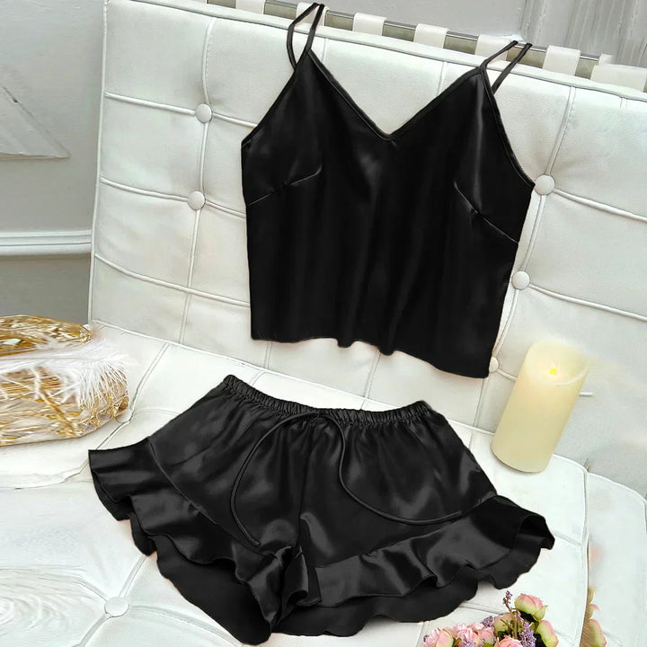 Jessa™ Complete Pajama Set with Satin Top and Shorts