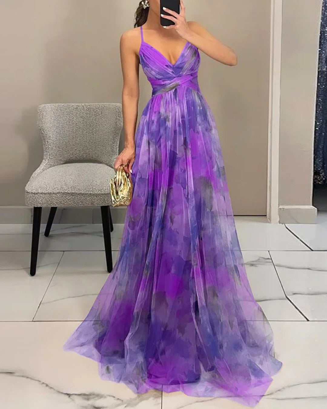 Orelavine™ Maxi Floral Dress Charming Elegant Style