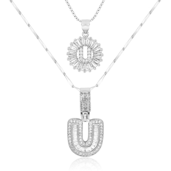 Primrose™ Initial Letter Necklaces with 14k Diamonds (2 pieces)
