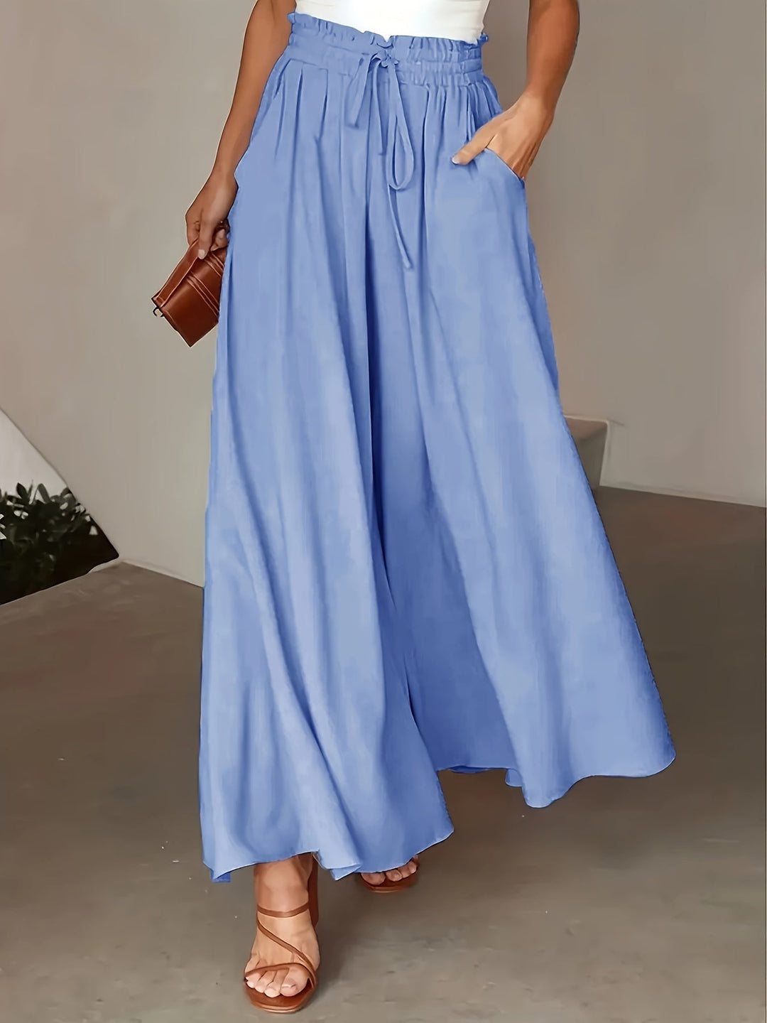 Corae™ Wide Leg Loose Pants with High Waist and Drawstring