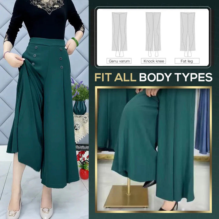 Nell™ Elegant Pleated Wide-Leg Pants