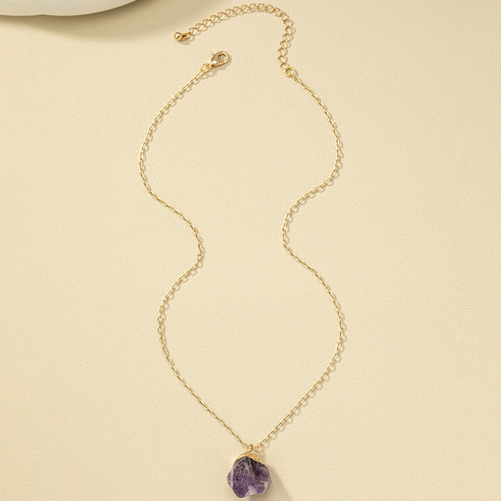 Taria™ Minimalist Necklace with Irregular Pendant Plated in 14K Gold