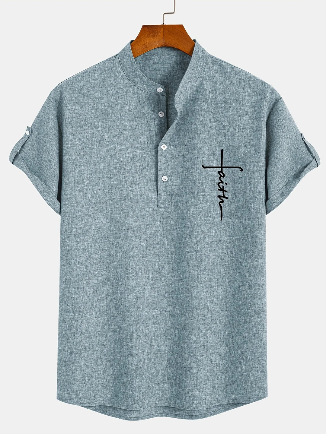 Hayes™ Elegant Short Sleeve High Neck Shirt