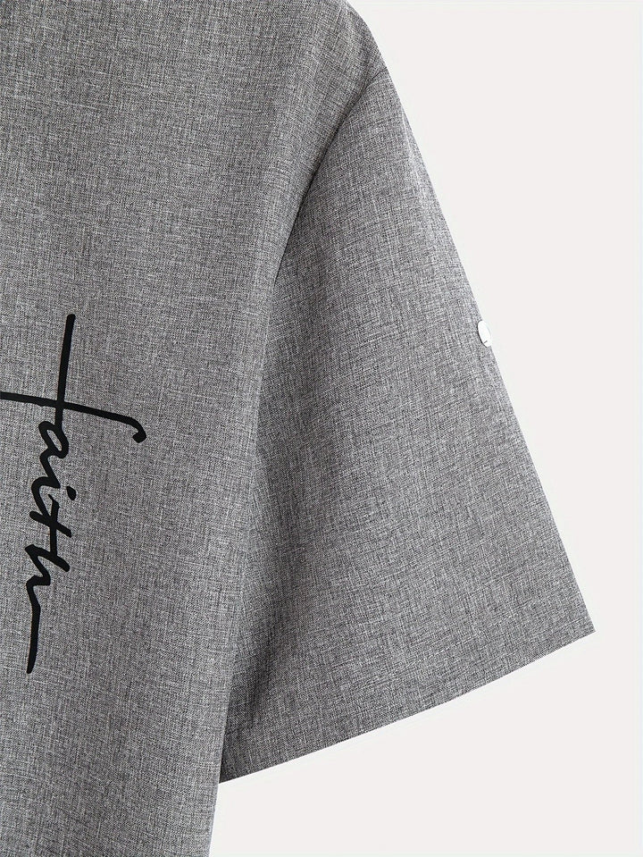 Hayes™ Elegant Short Sleeve High Neck Shirt