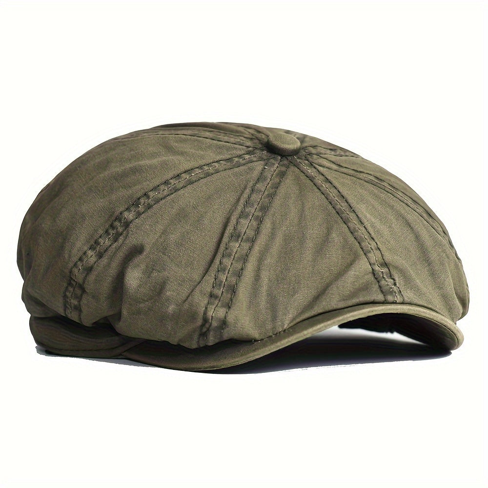 Kavento™ Vintage Cotton Octagonal Cap with Classic Visor