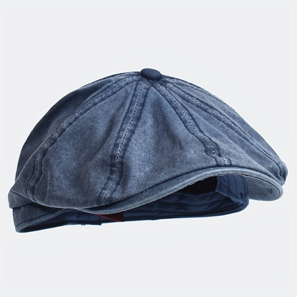 Kavento™ Vintage Cotton Octagonal Cap with Classic Visor