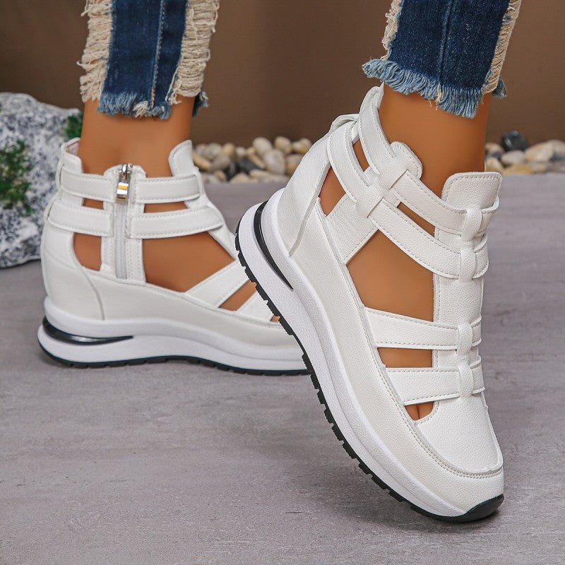 Falira™ Comfortable lightweight wedge sandals with side zipper