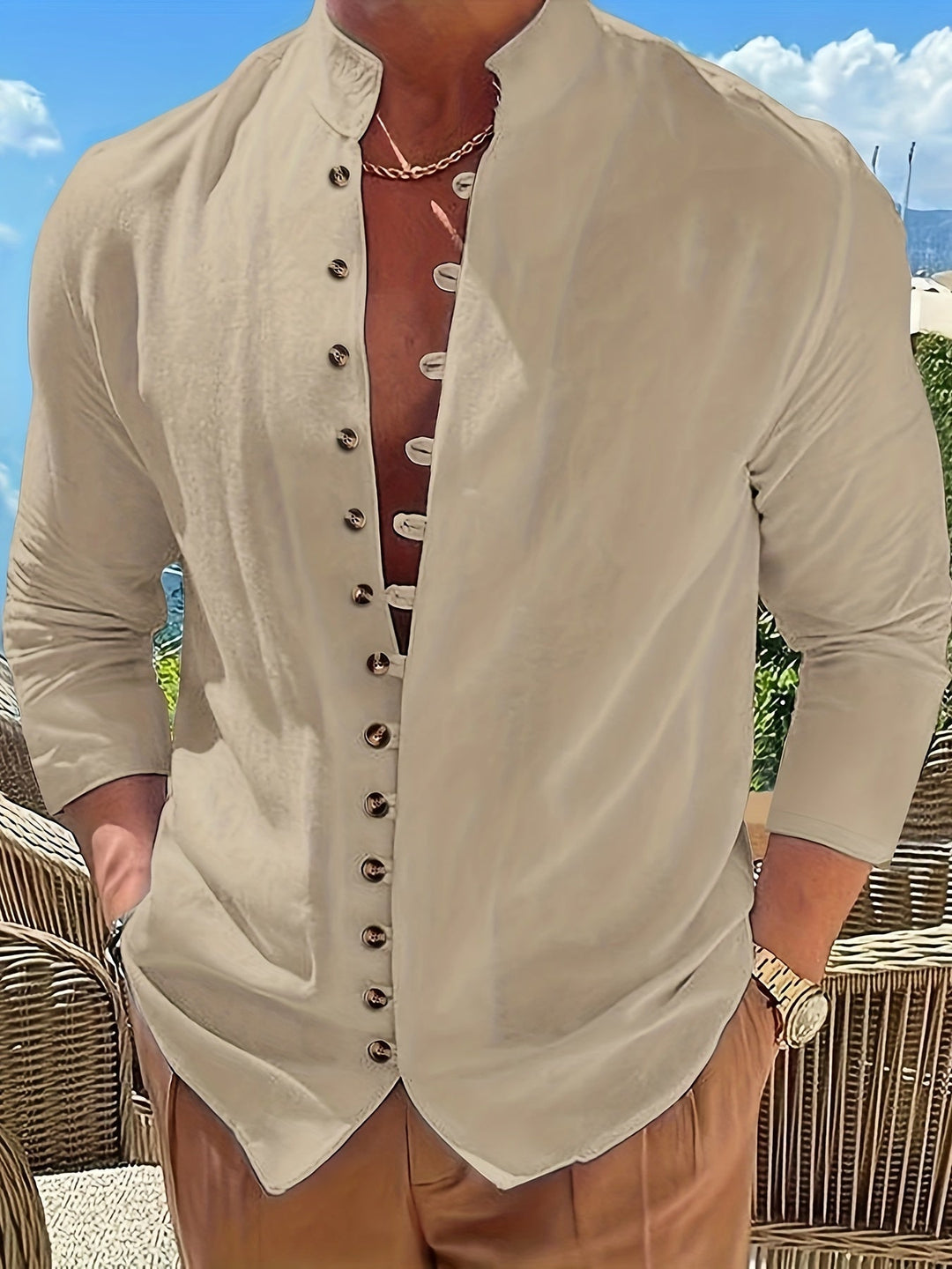 Haviron™ Retro Long Sleeve Loose Fit Shirt for Men
