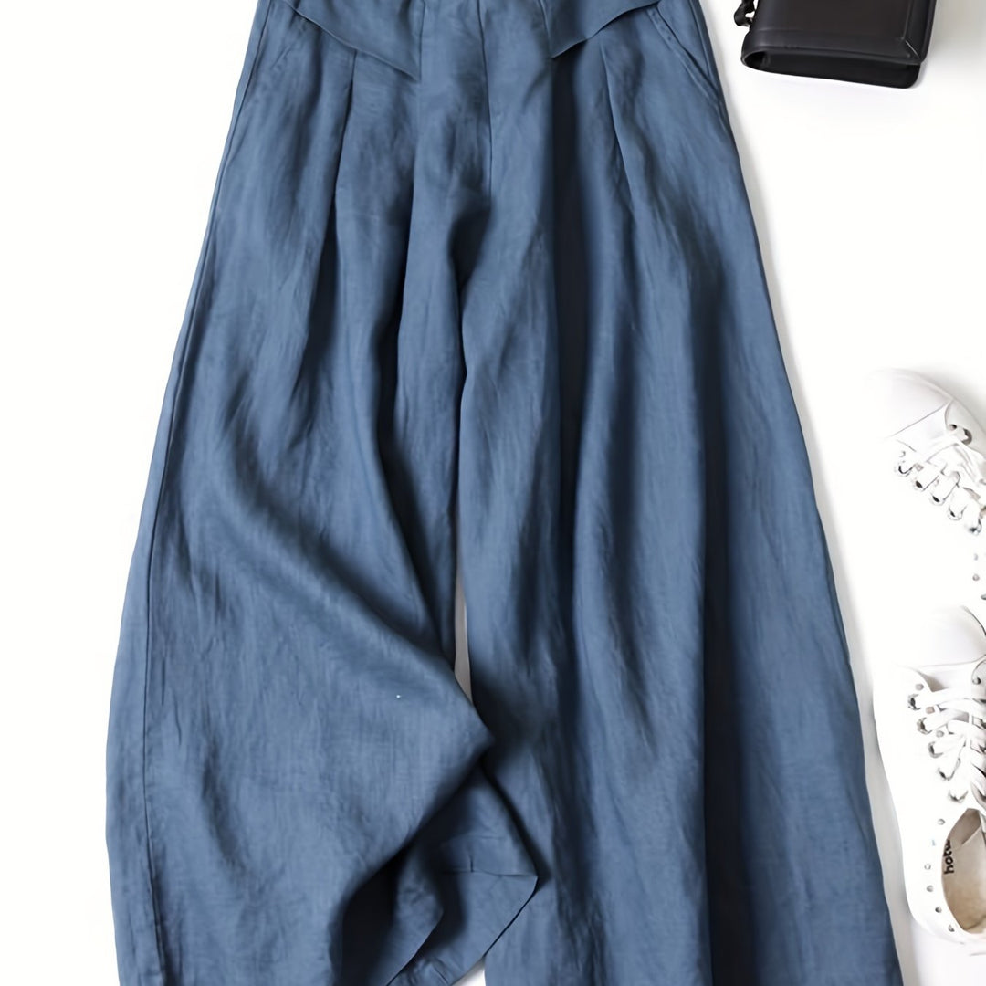 Brisae™ Vintage Style Wide Leg Linen Pants