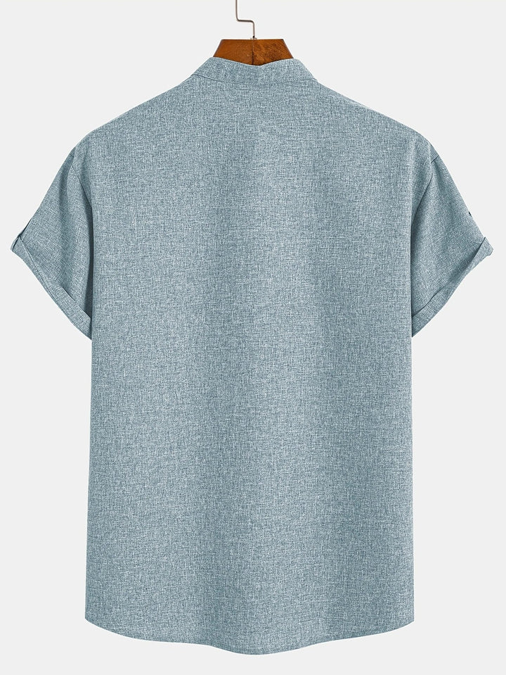 Hayes™ Elegant Short Sleeve High Neck Shirt