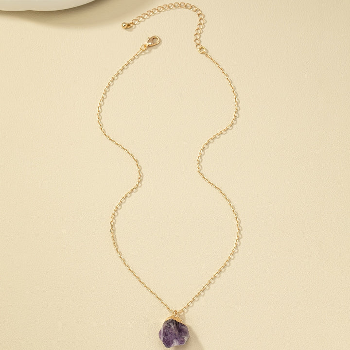Taria™ Minimalist Necklace with Irregular Pendant Plated in 14K Gold