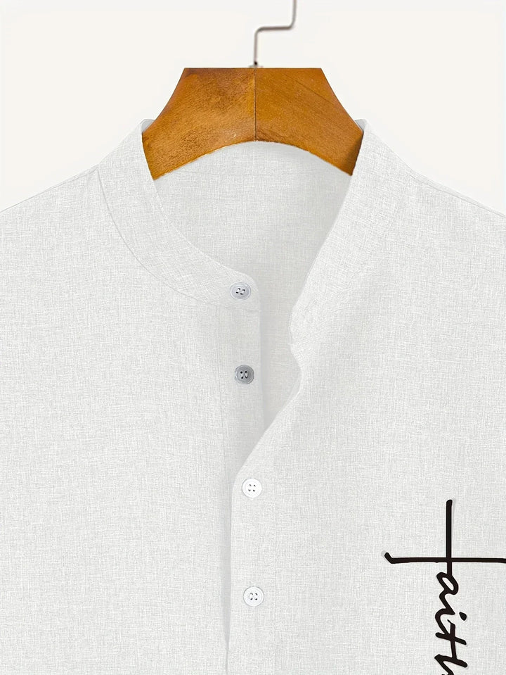 Hayes™ Elegant Short Sleeve High Neck Shirt