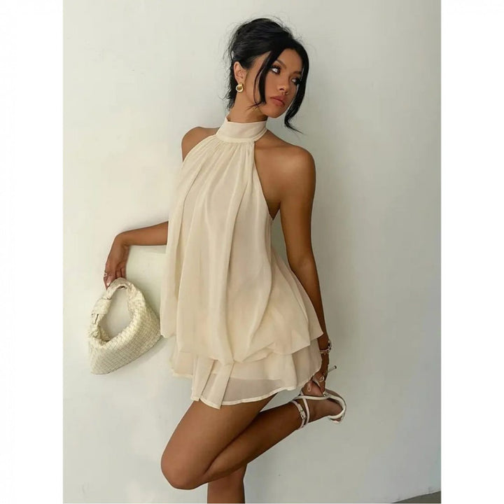 Meara™ Elegant Halter Dress for Summer Vacations