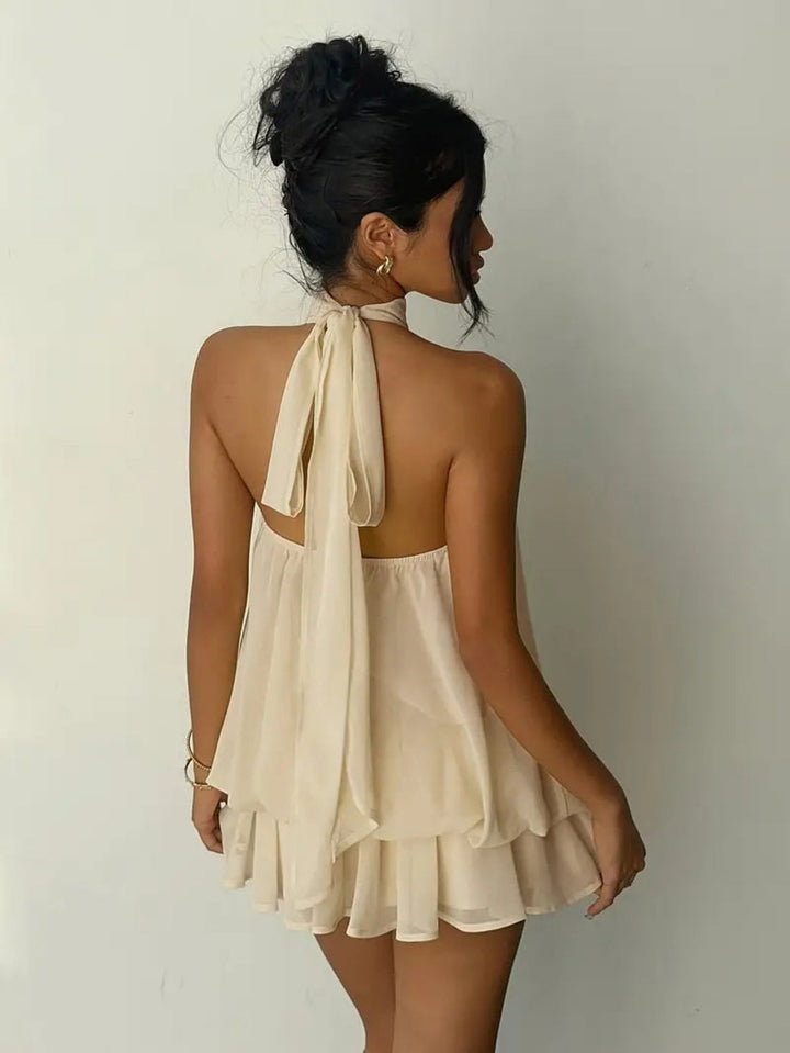 Meara™ Elegant Halter Dress for Summer Vacations