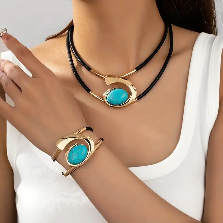 Suri™ Vintage Boho Style Necklace and Bracelet Set
