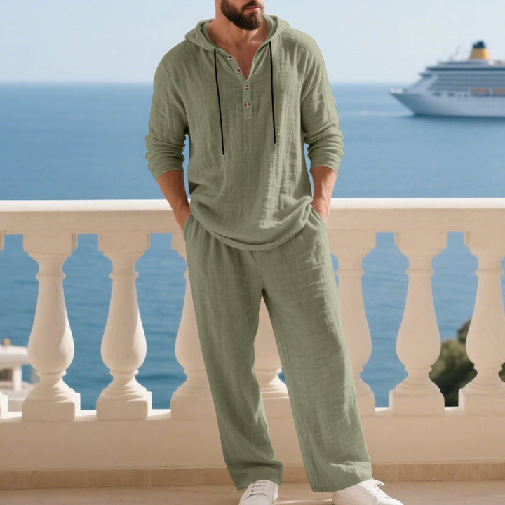 Indirae™ Men's 2-Piece Set: Oversized Hoodie and Pants