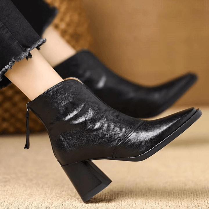 Cavelle™ Comfortable Luxury Ankle Boots with Stylish Mid Heel