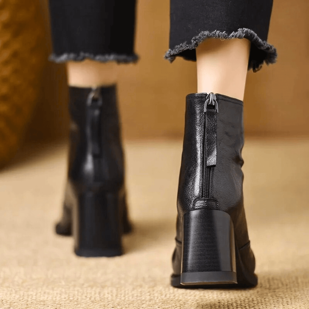Cavelle™ Comfortable Luxury Ankle Boots with Stylish Mid Heel