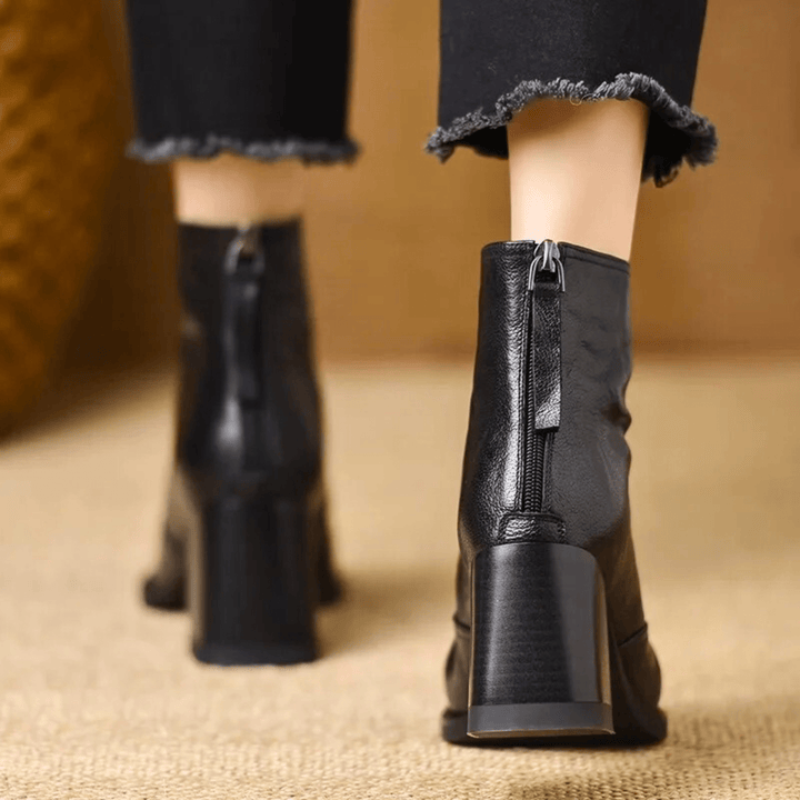 Cavelle™ Comfortable Luxury Ankle Boots with Stylish Mid Heel