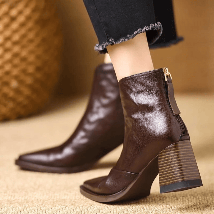 Cavelle™ Comfortable Luxury Ankle Boots with Stylish Mid Heel