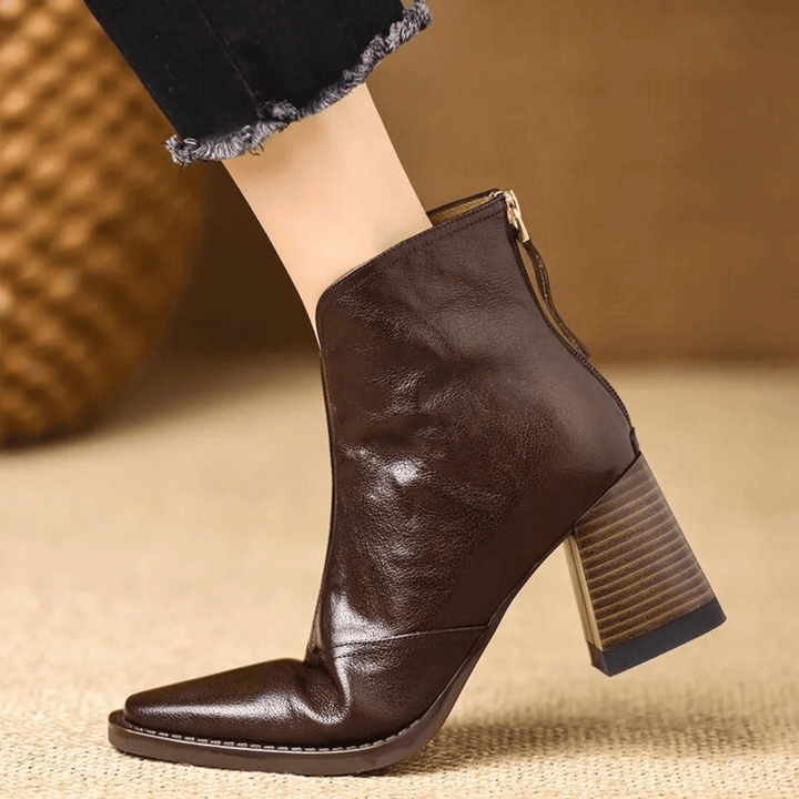Cavelle™ Comfortable Luxury Ankle Boots with Stylish Mid Heel